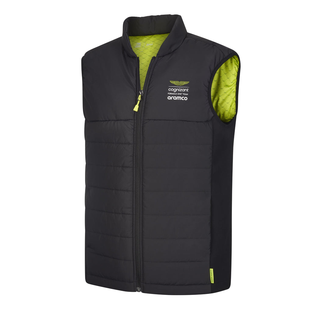 Aston Martin Cognizant F1 Men's Lifestyle Vest- Grey Vest Aston Martin F1 