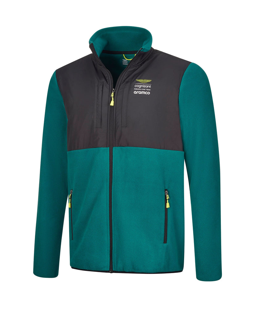 Aston Martin Cognizant F1 Men's Lifestyle Track Jacket- Green Jackets Aston Martin F1 