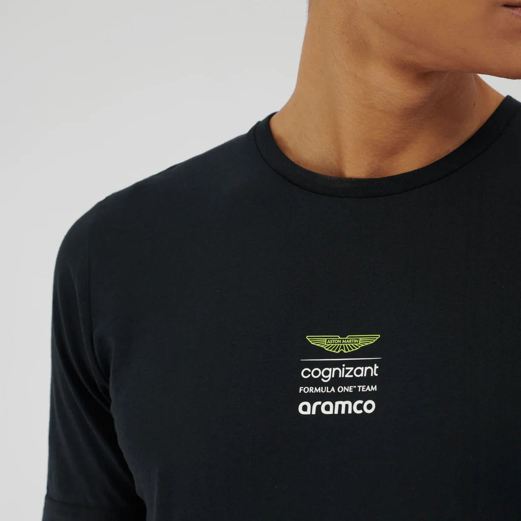 Aston Martin Cognizant F1 Men's Lifestyle Logo T-Shirt - Lime/Green/Black T-shirts Aston Martin F1 