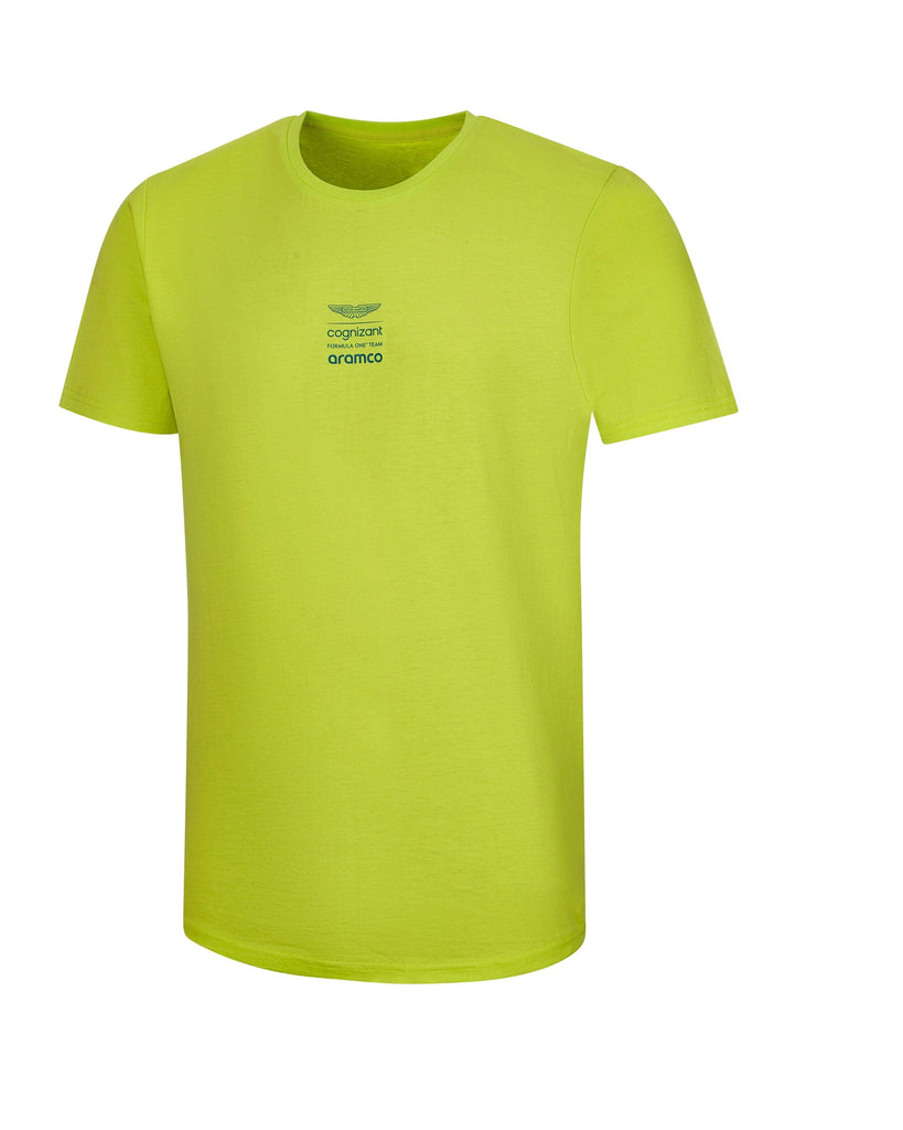 Aston Martin Cognizant F1 Men's Lifestyle Logo T-Shirt - Lime T-shirts Aston Martin F1 