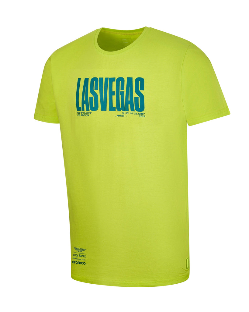 Aston Martin Cognizant F1 Men's Limited Edition Las Vegas GP T-Shirt - Lime T-shirts Aston Martin F1 