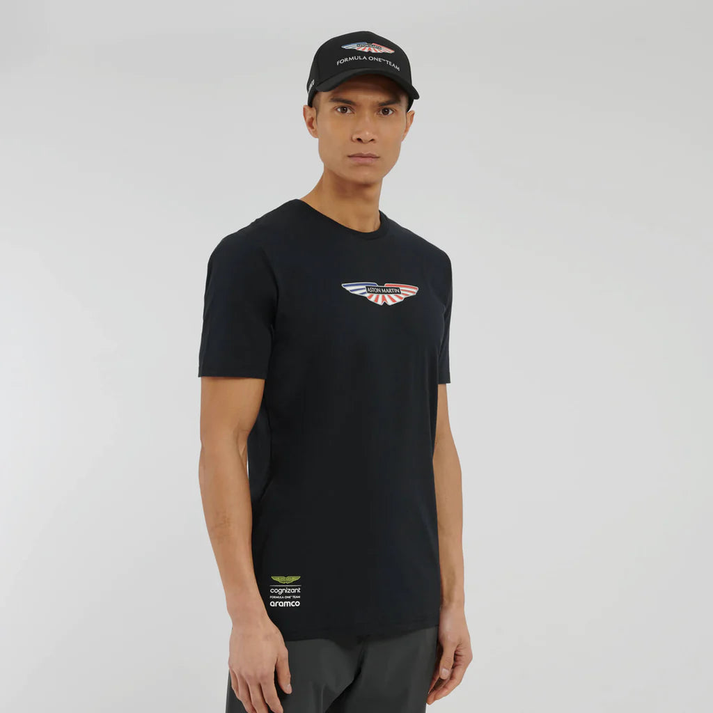 Aston Martin Cognizant F1 Men's 2023 USA GP T-Shirt - Black T-shirts Aston Martin F1 