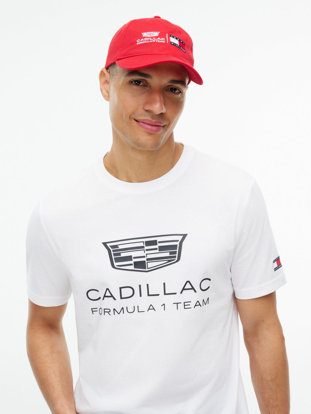 Cadillac F1 Racing Logo Hat - White/Black/Red Hats Cadillac F1 