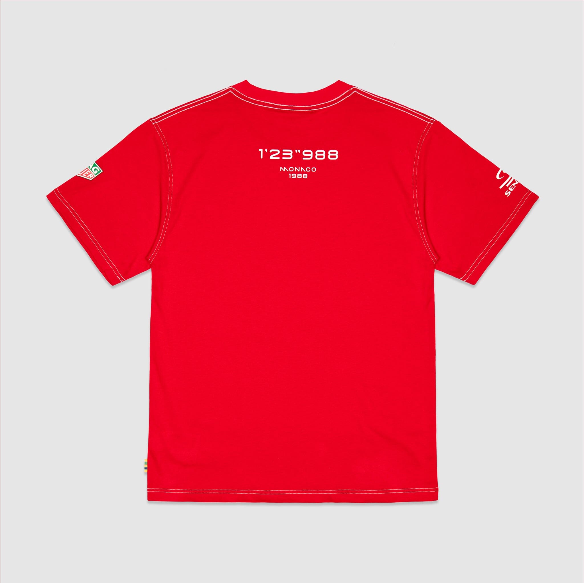 Ayrton Senna F1 x Tag Heuer Oversized Racing T-Shirt - Red T-shirts Ayrton Senna 