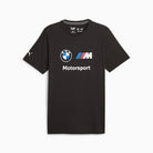 BMW M Motorsport Puma Essentials Logo T-Shirt - Blue/Orange/Blue-M/Black T-shirts BMW Motorsports S Black 