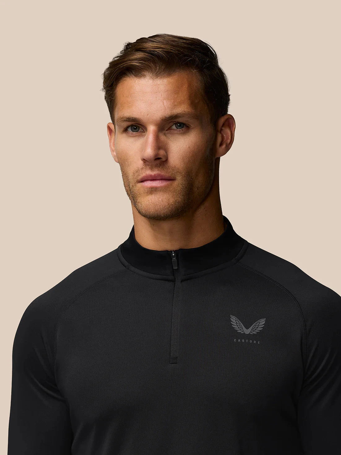 Castore Men's Mainline 1/4 Zip Tops - Black Sweatshirt Castore Mainline 
