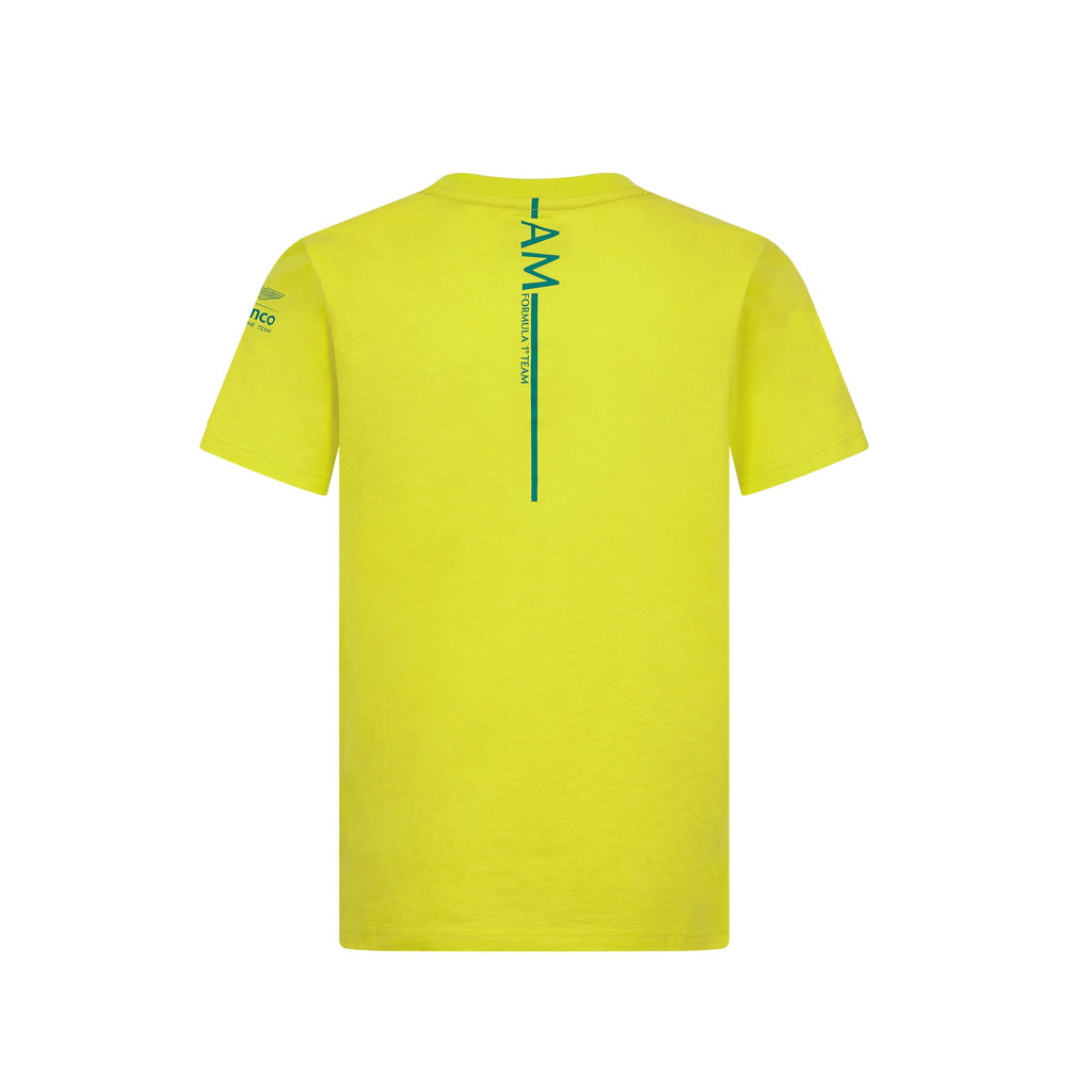 Aston Martin F1 Kids Lifestyle Graphic T-Shirt - Youth White/Lime T-shirts Aston Martin F1 