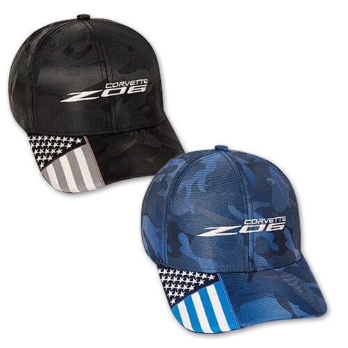 Corvette 2023 Z06 Camo Flag Baseball Hat Hats Corvette 