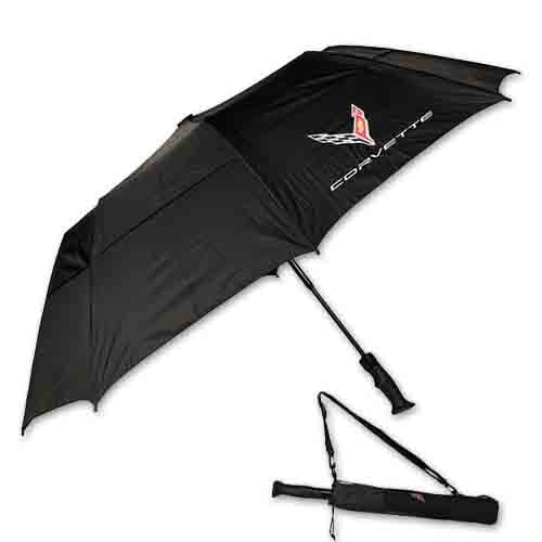 Corvette Golf Umbrella - Black Umbrellas Corvette 