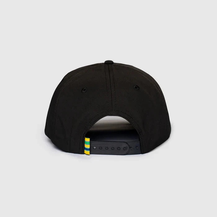 Ayrton Senna F1 Debossed Curved Peak Hat - Black/Yellow Hats Ayrton Senna 