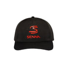 Ayrton Senna F1 Debossed Curved Peak Hat - Black/Yellow Hats Ayrton Senna 
