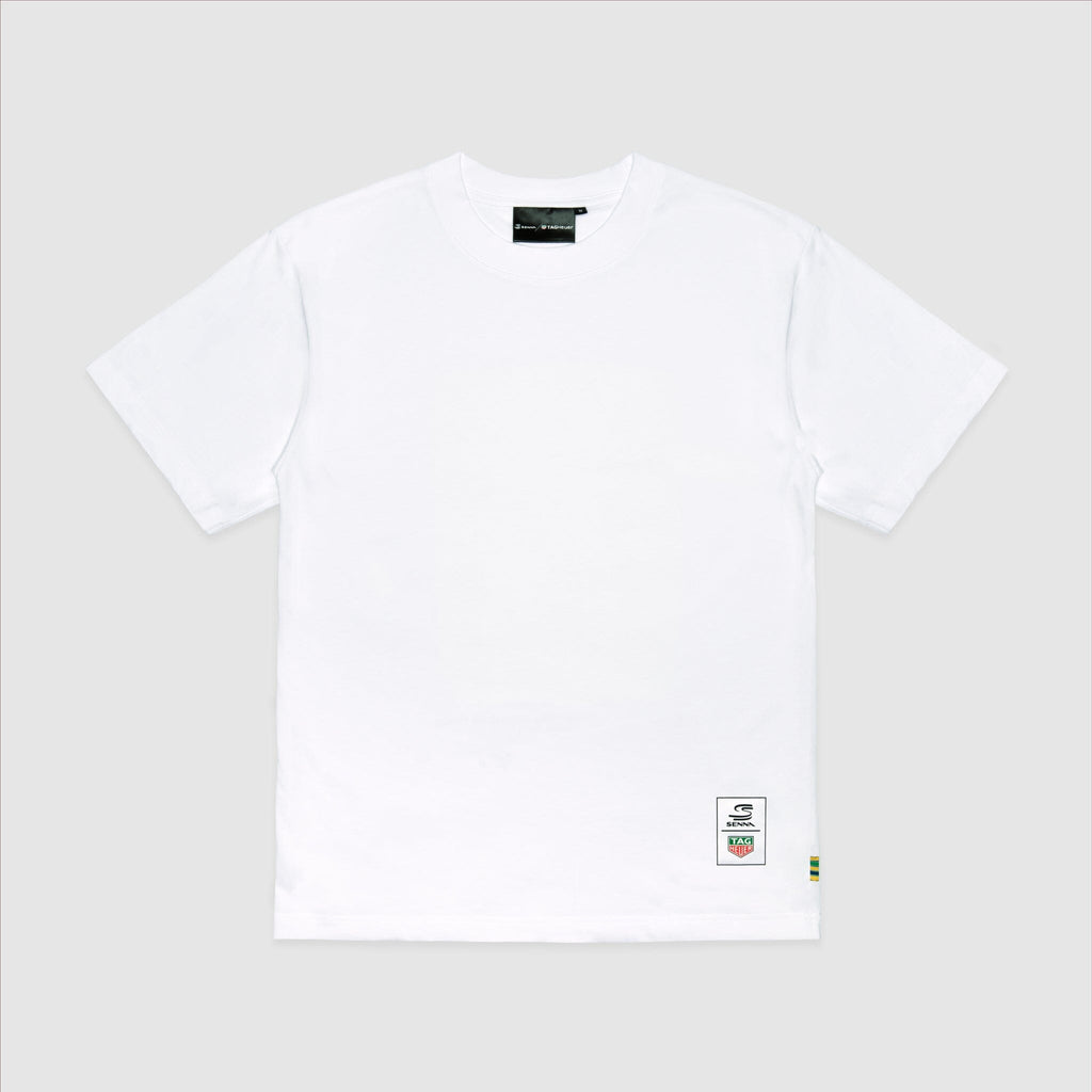 Ayrton Senna F1 x Tag Heuer 88 T-Shirt - White/Black T-shirts Ayrton Senna 
