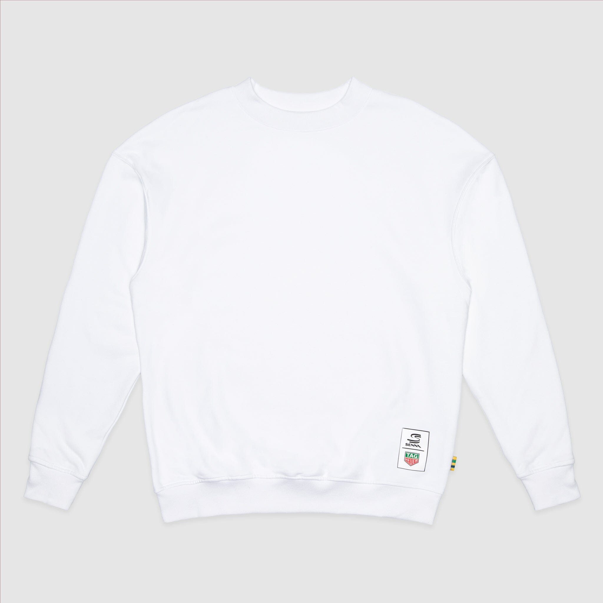Ayrton Senna F1 x Tag Heuer Oversized Crew Sweatshirt - Black/White Sweatshirt Ayrton Senna 