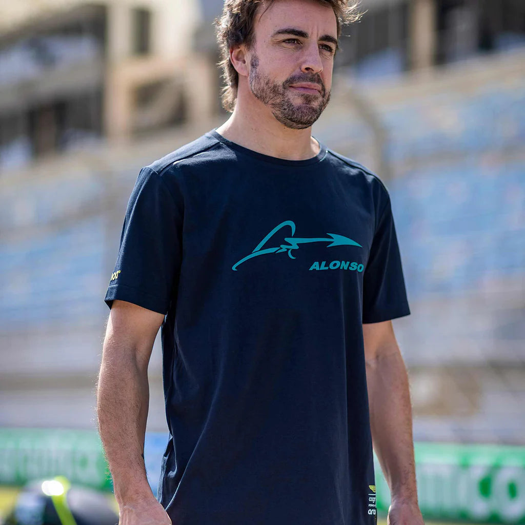 Aston Martin Cognizant F1 Kimoa Fernando Alonso Men's Lifestyle T-Shirt - Black T-shirts Aston Martin F1 