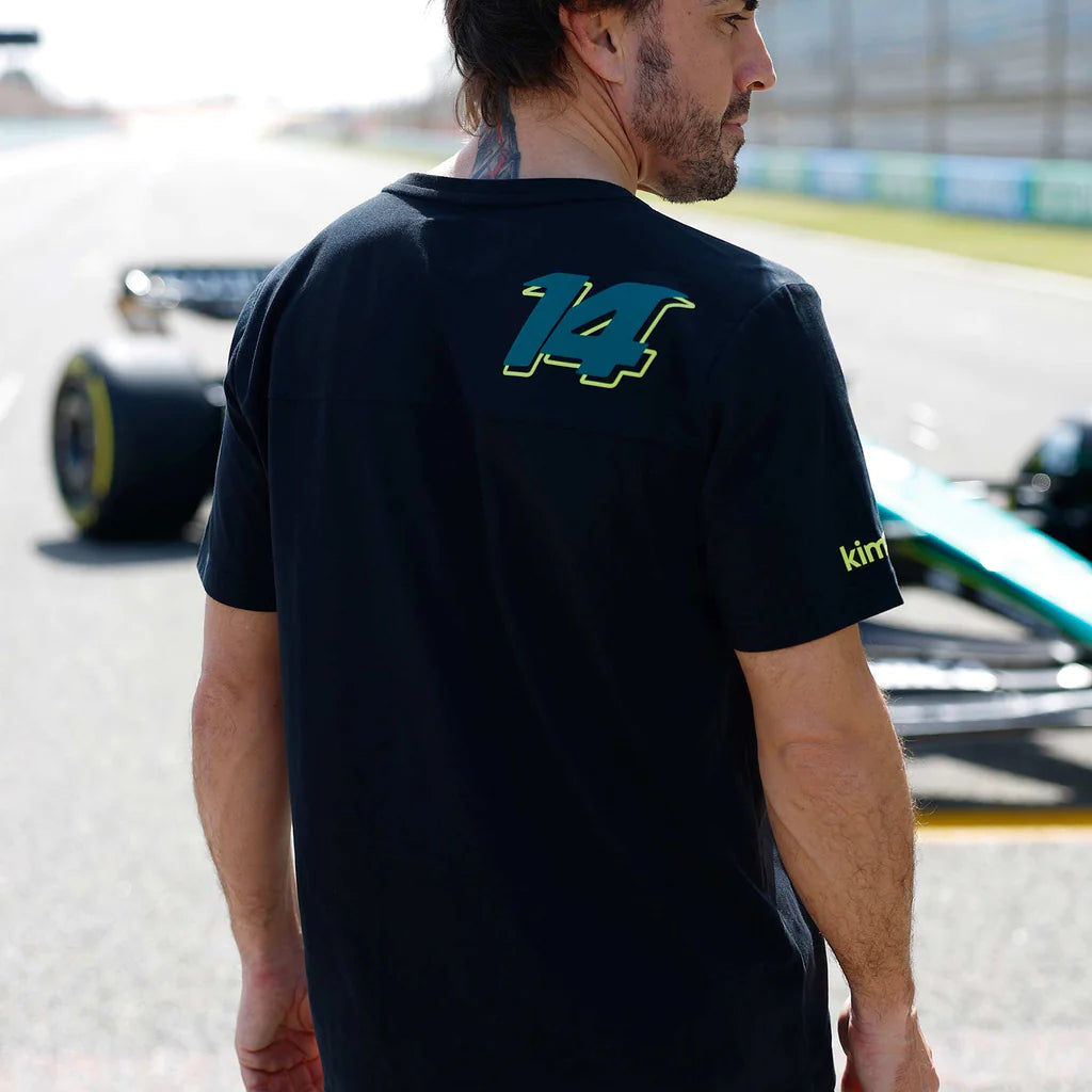 Aston Martin Cognizant F1 Kimoa Fernando Alonso Men's Lifestyle T-Shirt - Black T-shirts Aston Martin F1 