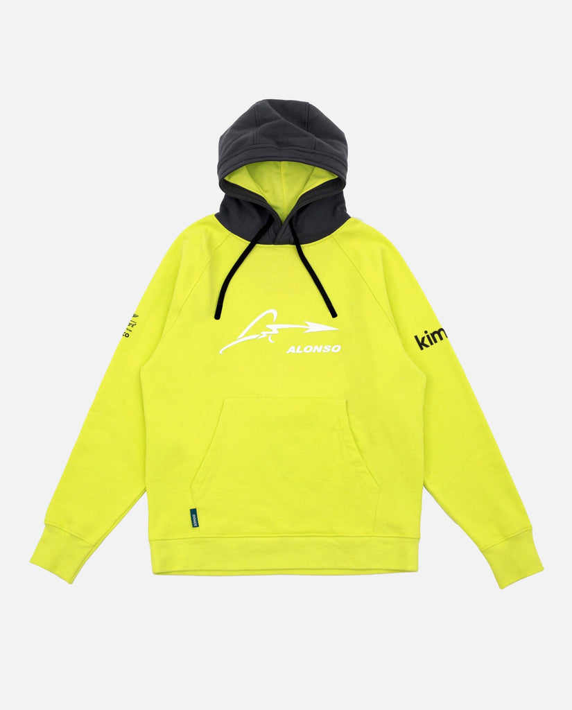 Aston Martin Cognizant F1 Kimoa Fernando Alonso Men's Lifestyle Hoodie- Lime Hoodies Aston Martin F1 