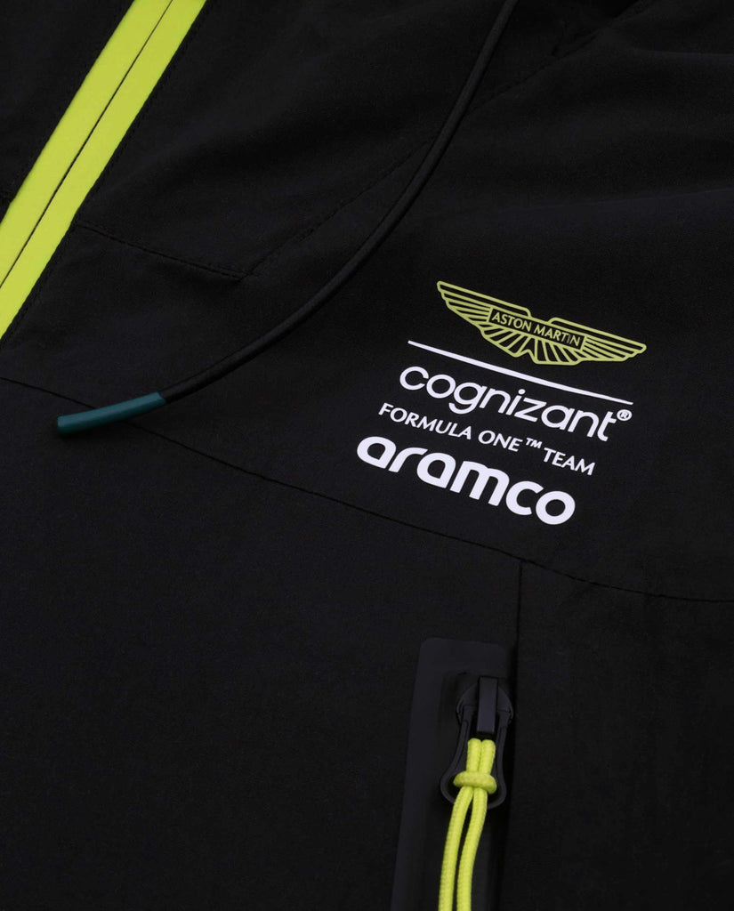 Aston Martin Cognizant F1 Kimoa Fernando Alonso Men's Lifestyle Windbreaker- Black Jackets Aston Martin F1 