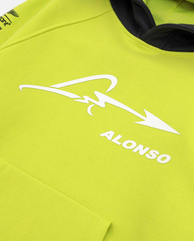 Aston Martin Cognizant F1 Kimoa Fernando Alonso Kids Lifestyle Hoodie- Youth Lime Hoodies Aston Martin F1 