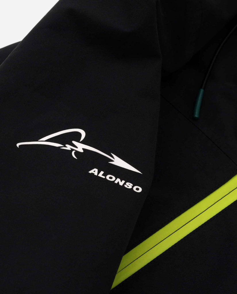 Aston Martin Cognizant F1 Kimoa Fernando Alonso Men's Lifestyle Windbreaker- Black Jackets Aston Martin F1 