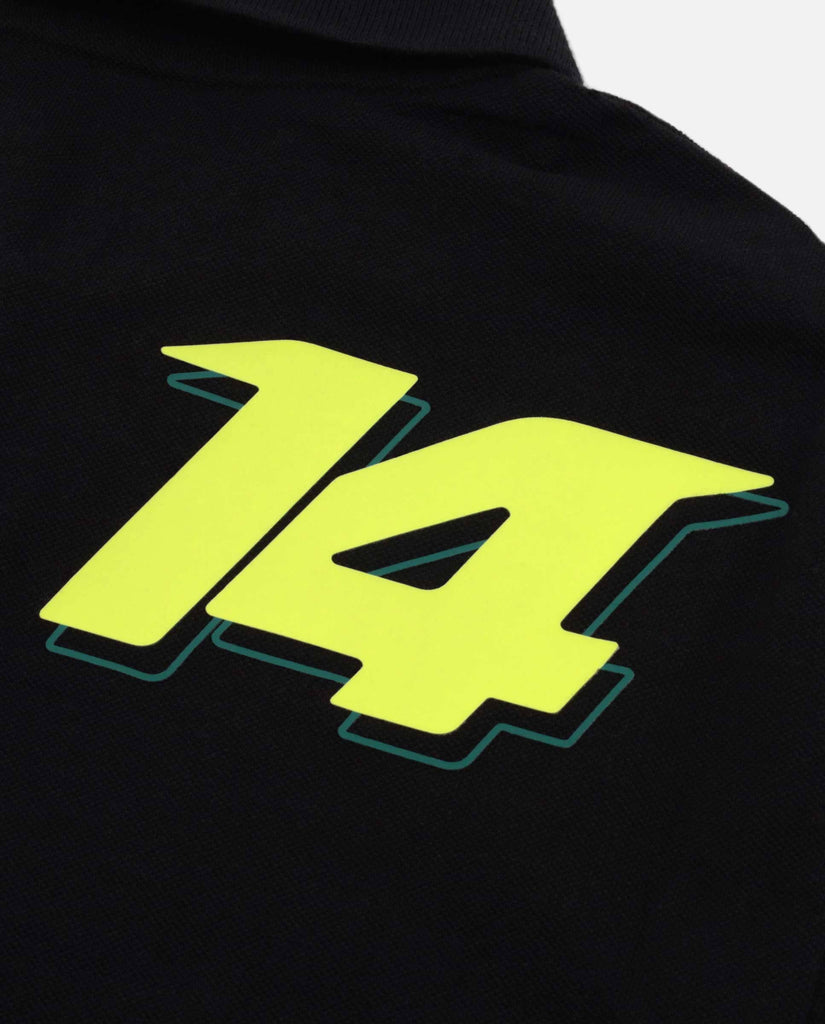 Aston Martin Cognizant F1 Kimoa Fernando Alonso Men's Lifestyle Polo-Shirt - Black Polos Aston Martin F1 