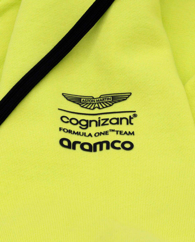 Aston Martin Cognizant F1 Kimoa Fernando Alonso Men's Lifestyle Hoodie- Lime Hoodies Aston Martin F1 