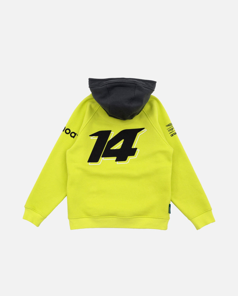 Aston Martin Cognizant F1 Kimoa Fernando Alonso Kids Lifestyle Hoodie- Youth Lime Hoodies Aston Martin F1 