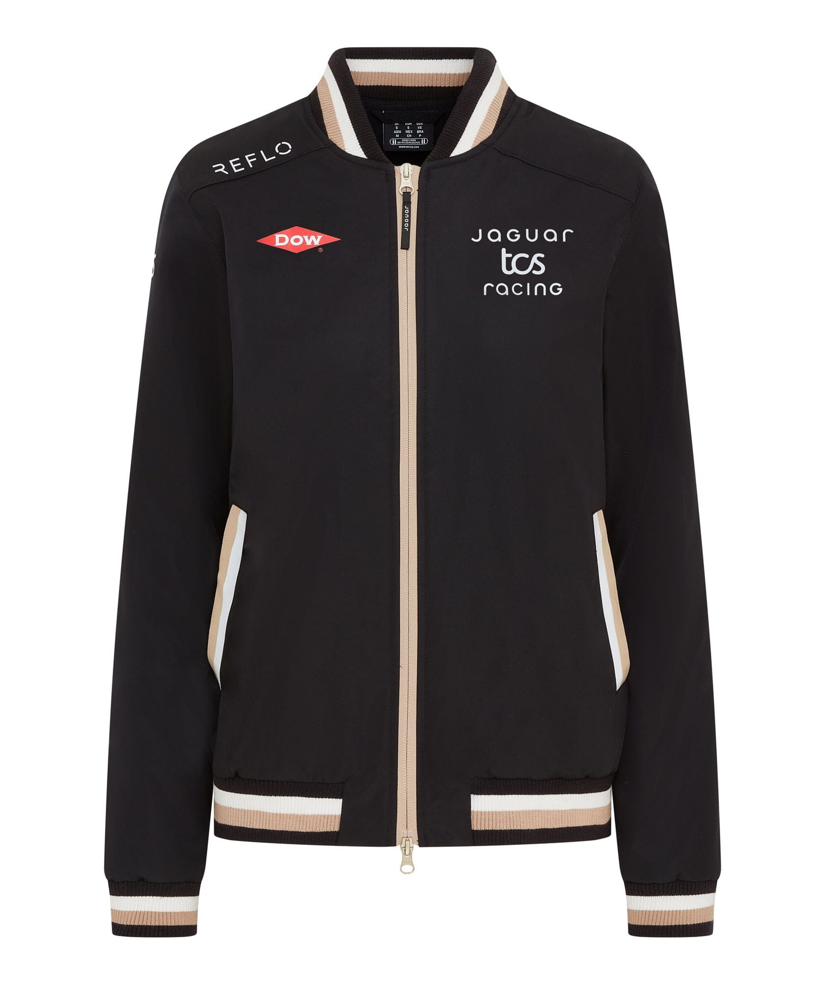 Jaguar Formula E S12 x Reflo Men's Replica Zip Through Sweater - Black Sweaters Jaguar Formula E 