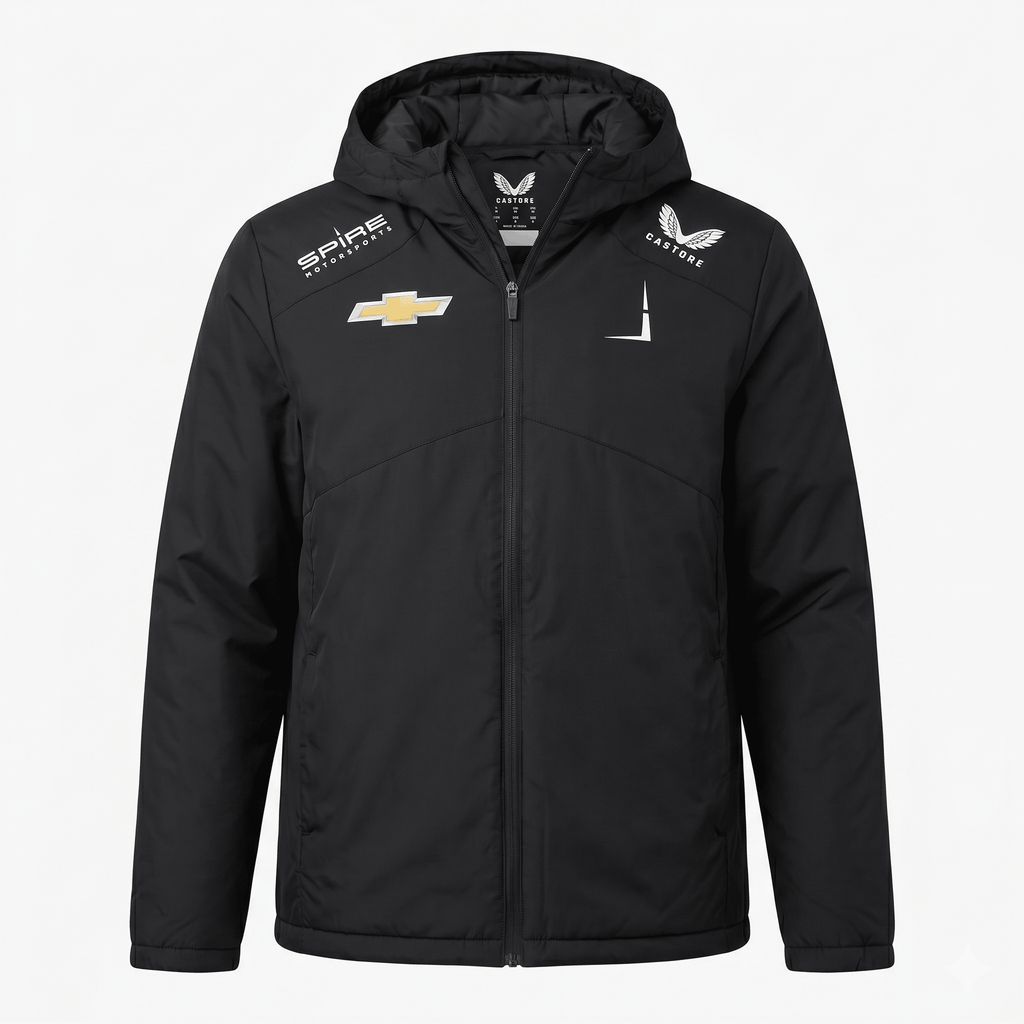 Nascar Spire Motorsport Men's Team Winter Jacket - Caviar Black Jackets Spire Motorsports 