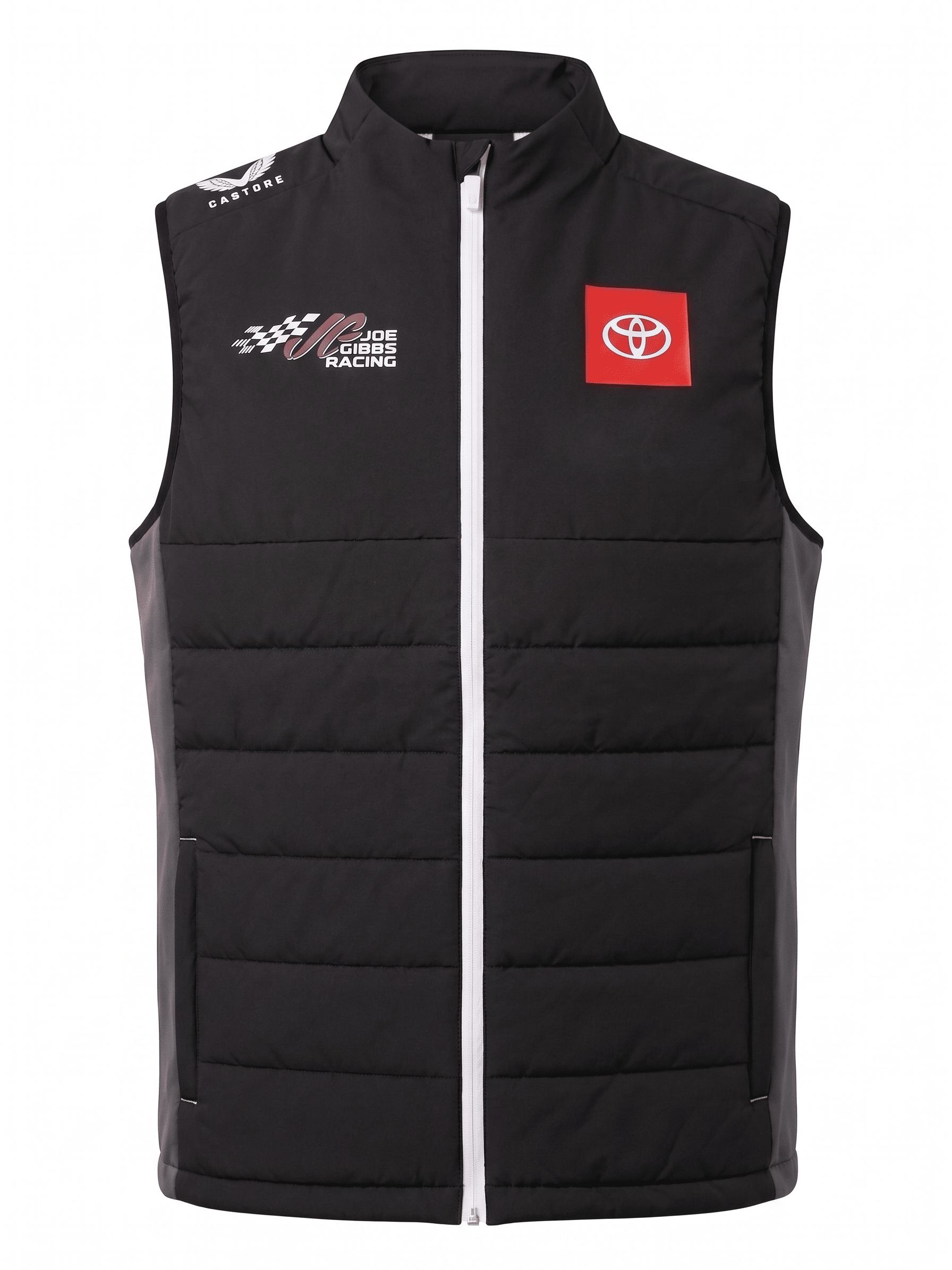 Joe Gibbs Racing Men's Team Vest - Caviar Black Vest Joe Gibbs Racing 