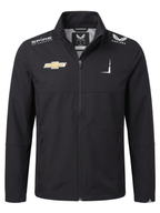 Nascar Spire Motorsport Men's Team Rain Jacket - Caviar Black Jackets Spire Motorsports 
