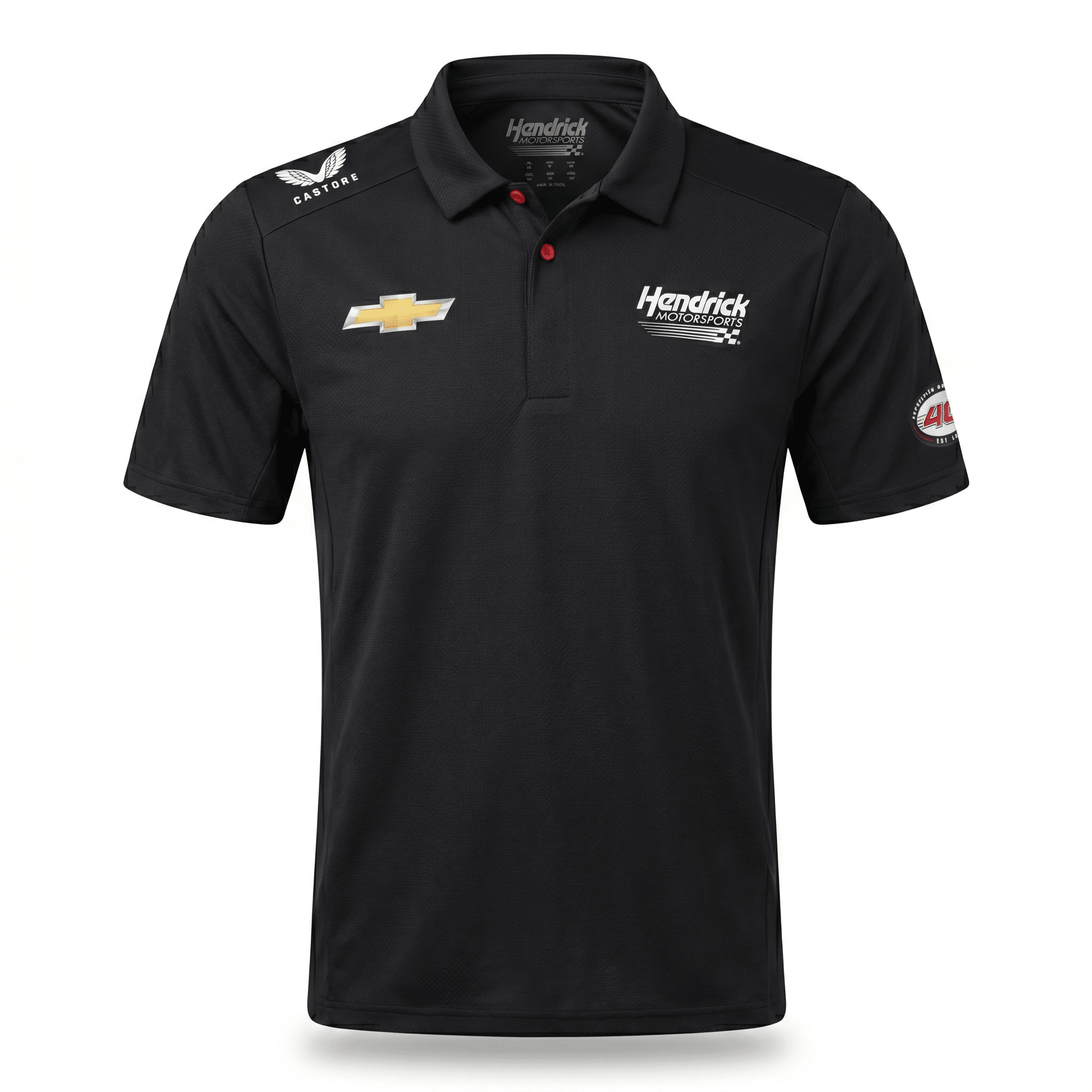 NASCAR Hendrick Motorsport Men's Team Polo Shirt - Black Polos Hendrick Motorsport 