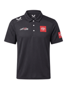 Joe Gibbs Racing Men's Team Executive Polo - Caviar Black Polos Joe Gibbs Racing 