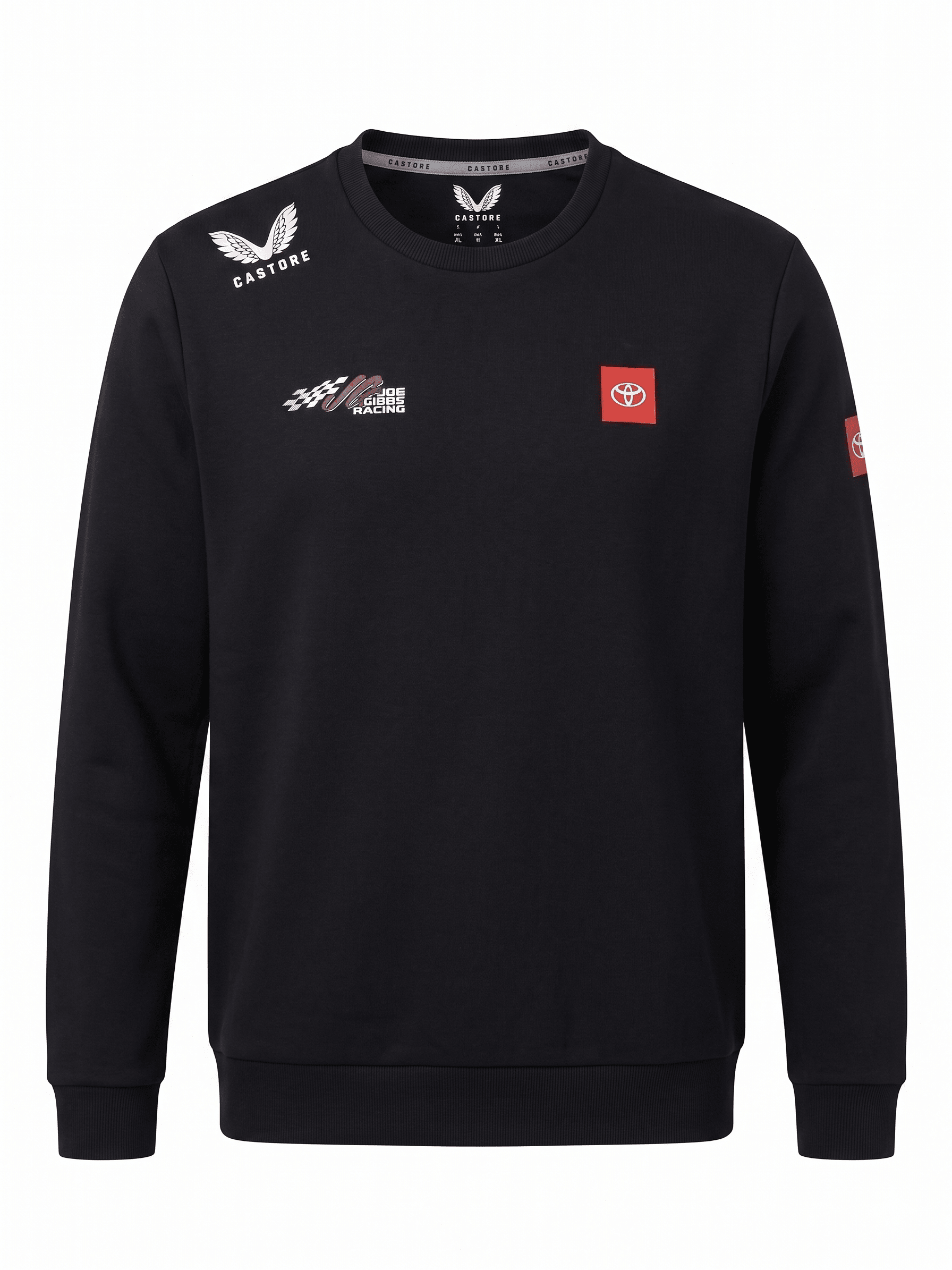 Joe Gibbs Racing Men's Team Crewneck Sweatshirt - Caviar Black Sweatshirt Joe Gibbs Racing 