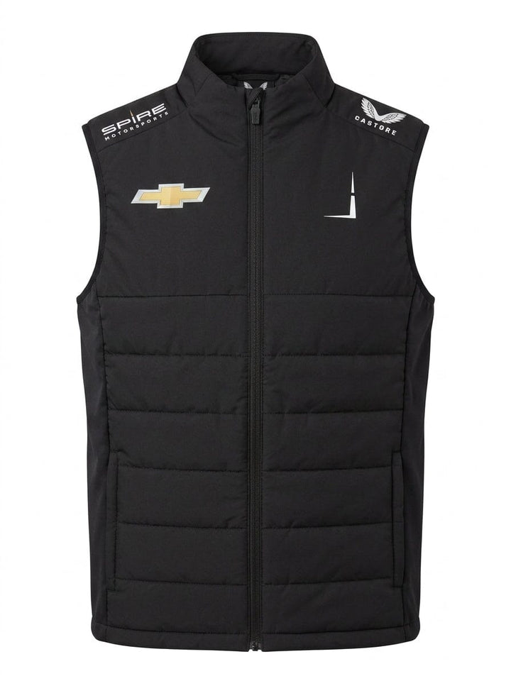 Nascar Spire Motorsport Men's Team Vest - Caviar Black Vest Spire Motorsports 