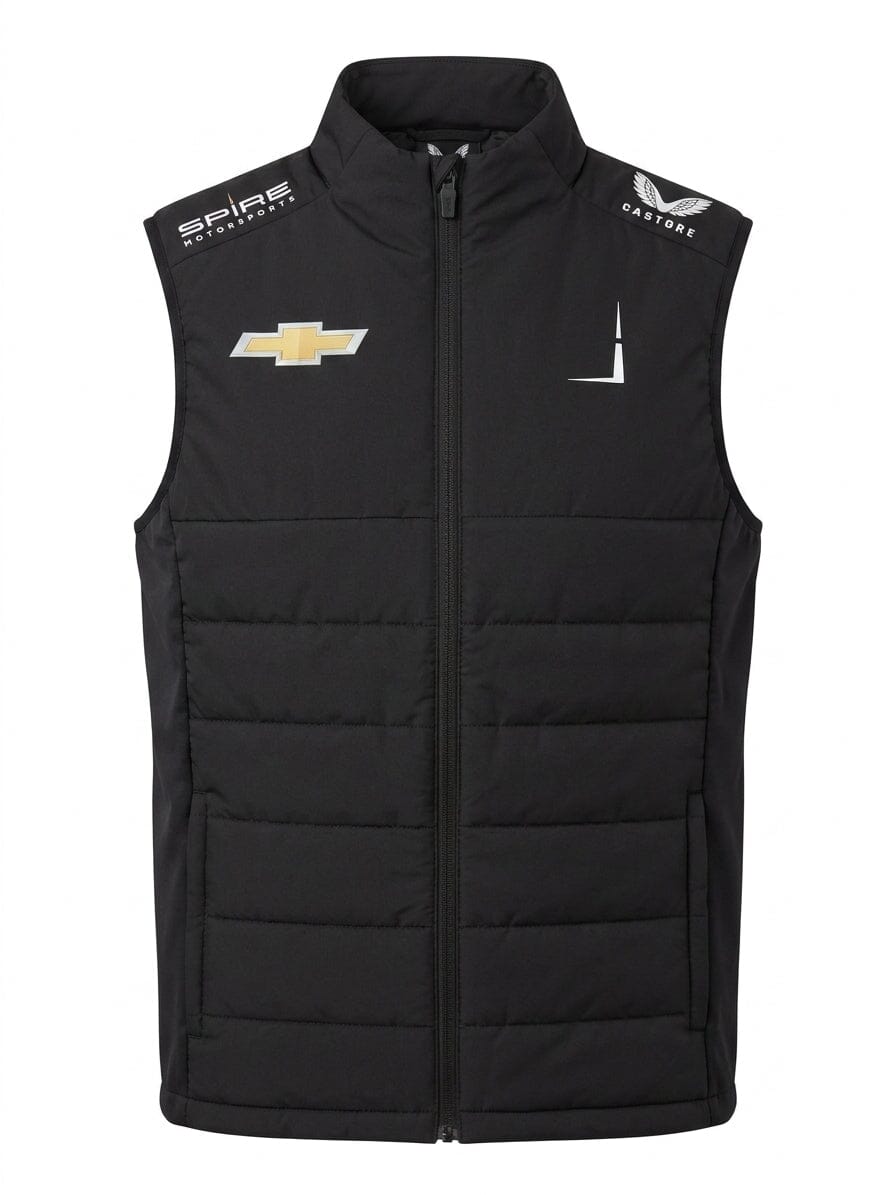 Nascar Spire Motorsport Men's Team Vest - Caviar Black Vest Spire Motorsports 