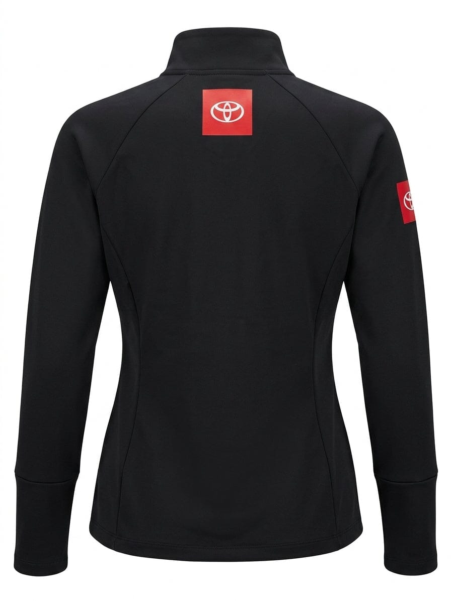 Joe Gibbs Racing Women's 1/4 Zip Midlayer - Caviar Black Sweatshirt Joe Gibbs Racing 