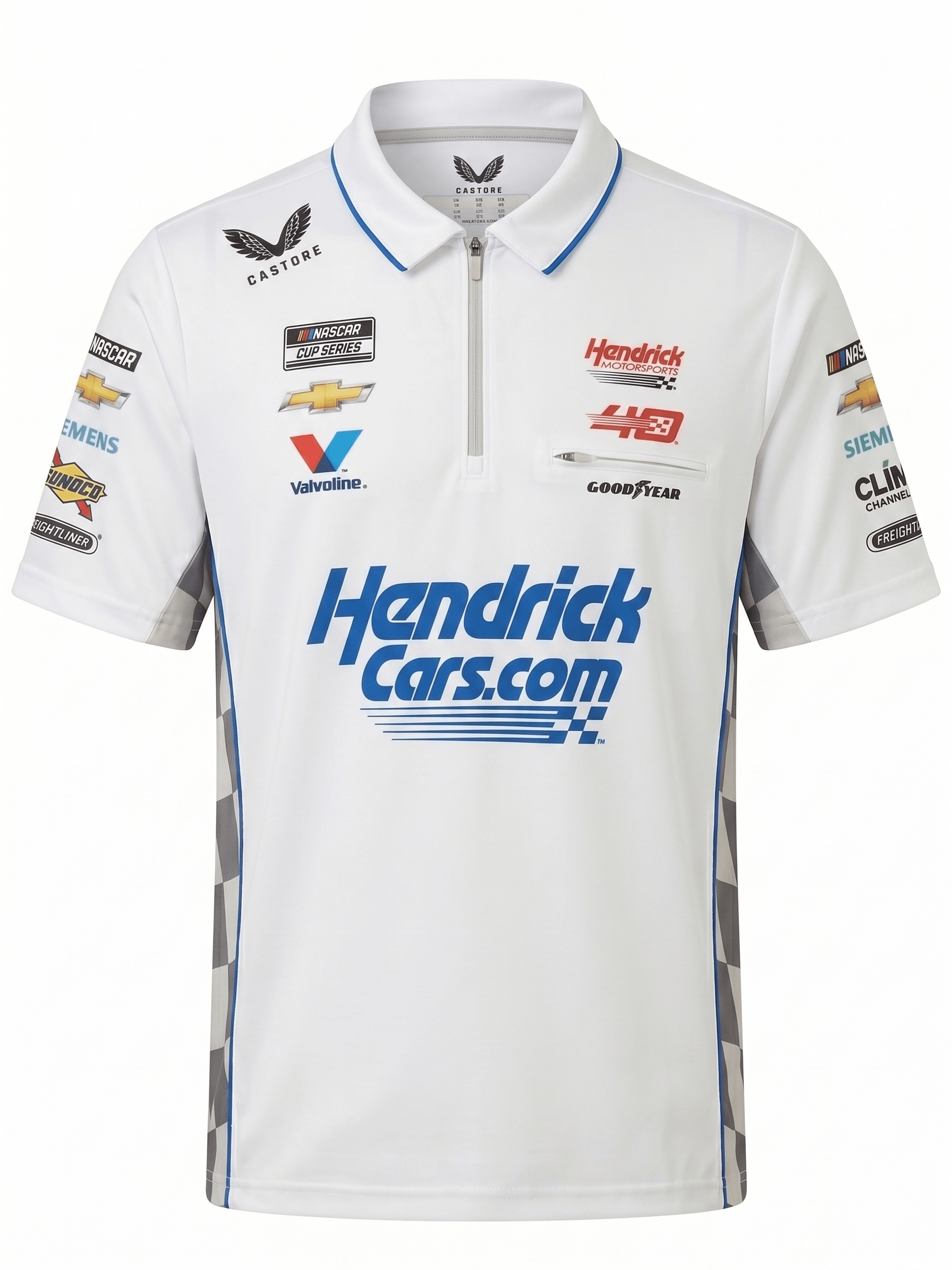 Nascar Hendrick Motorsport Kyle Larson Team Kit Polo Shirt - Brilliant White Polos Hendrick Motorsport 