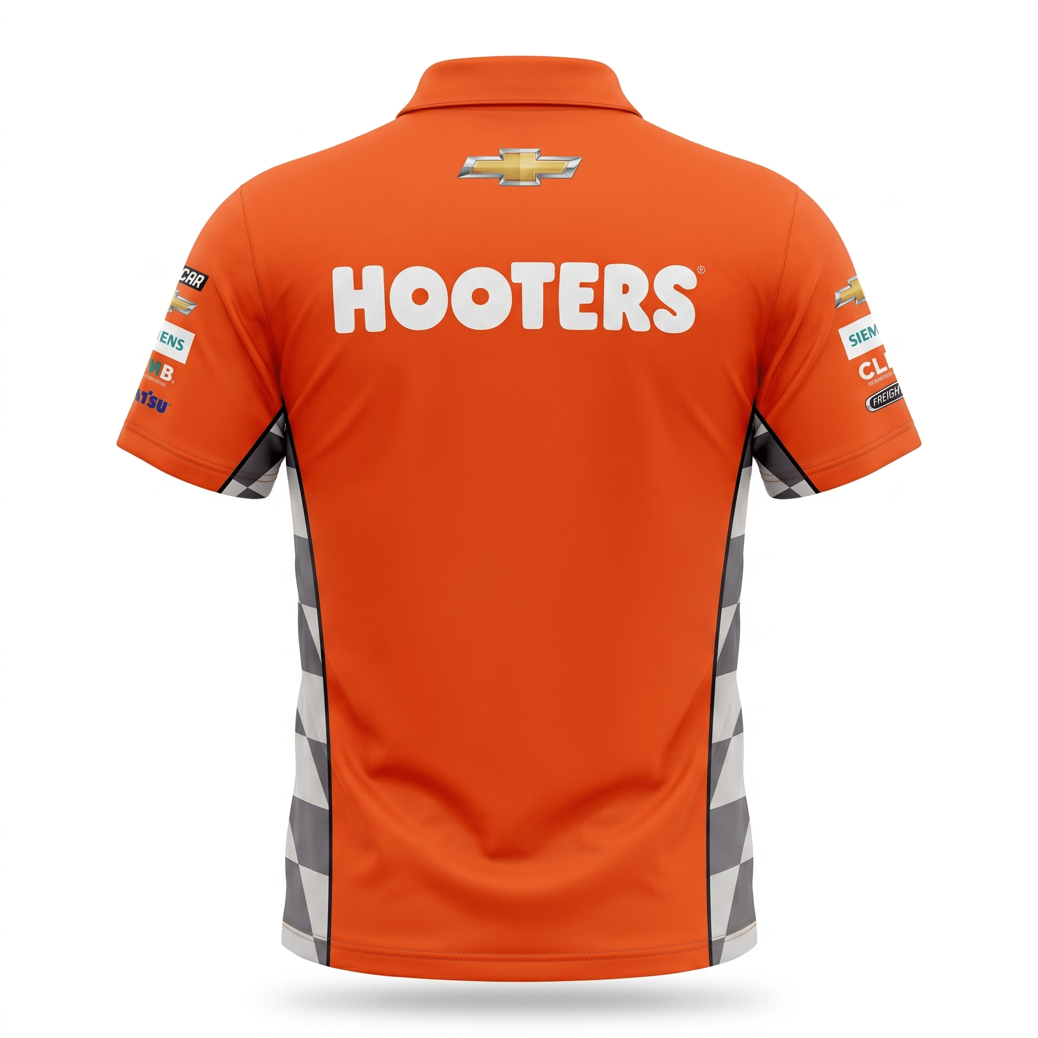 Nascar Hendrick Motorsport Hooters Team Kit Polo Shirt - Orange Polos Hendrick Motorsport 
