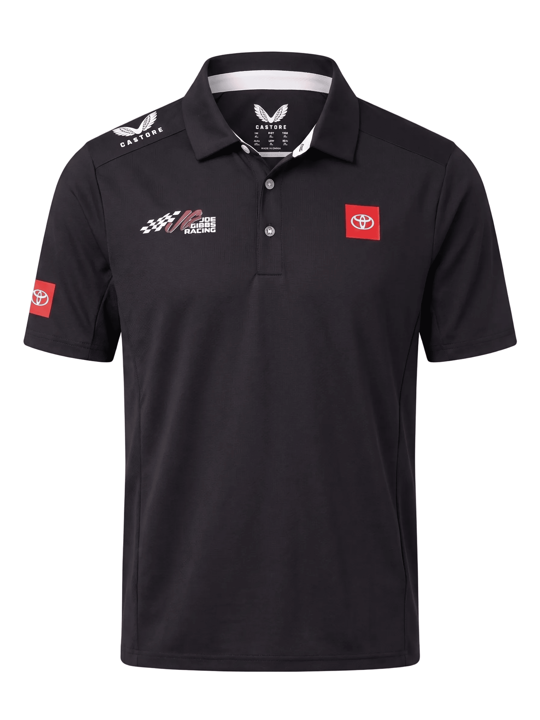 Joe Gibbs Racing Men's Team Polo Shirt - Caviar Black Polos Joe Gibbs Racing 