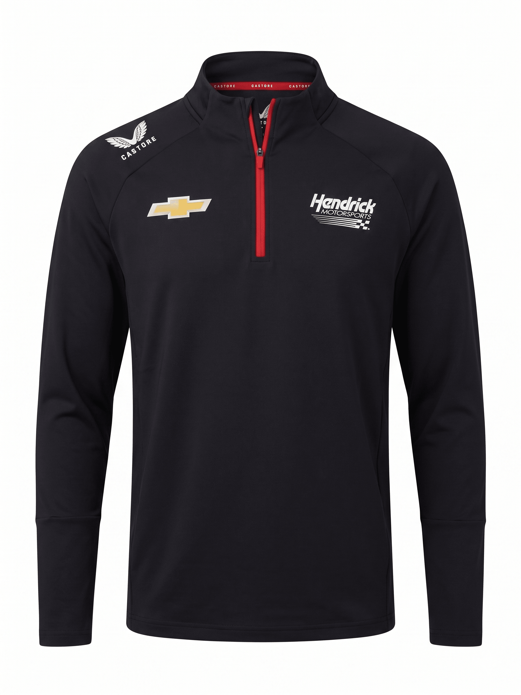Nascar Hendrick Motorsport Men's Team 1/4 Zip Midlayer - Caviar Black Sweatshirt Hendrick Motorsport 