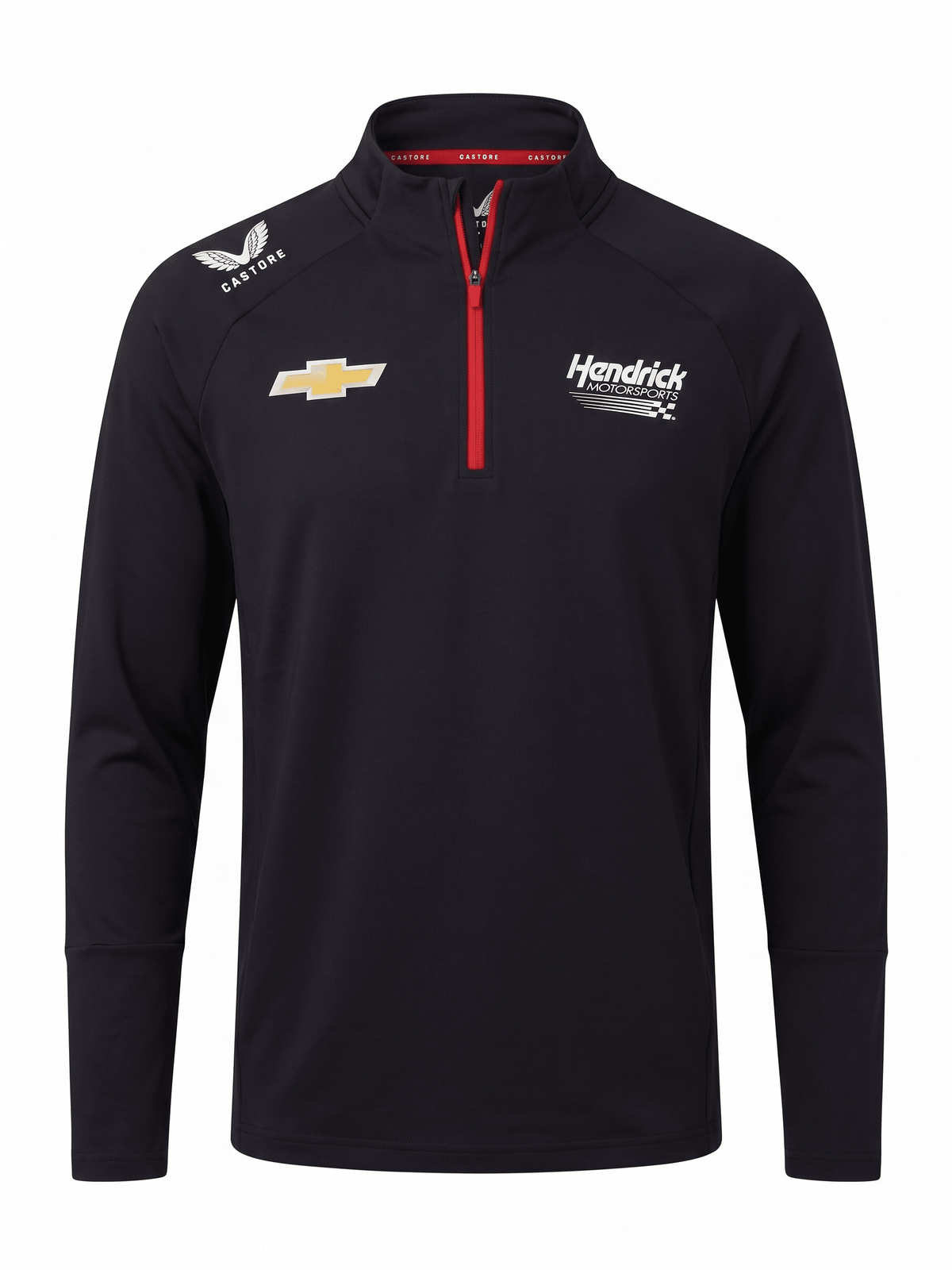 Nascar Hendrick Motorsport Men's Team 1/4 Zip Midlayer - Caviar Black Sweatshirt Hendrick Motorsport 