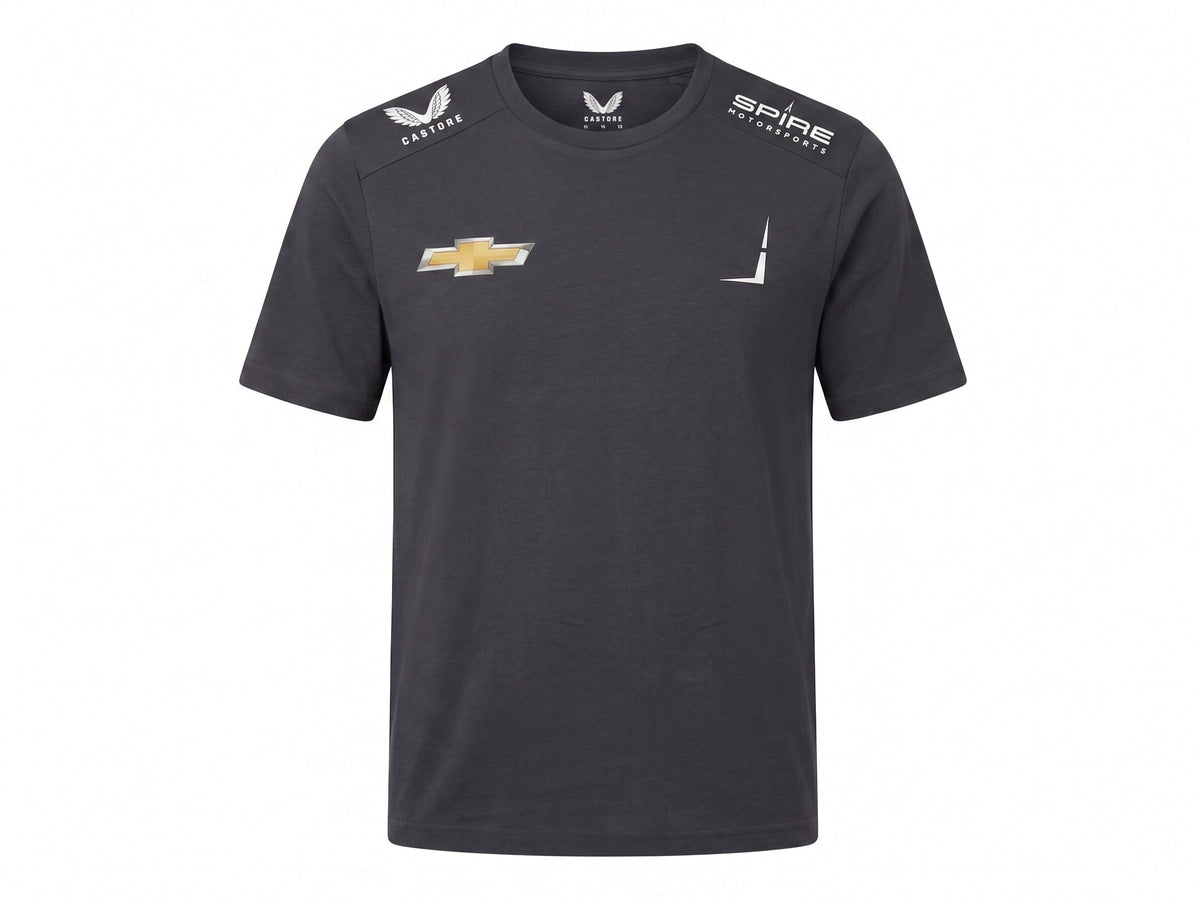 Nascar Spire Motorsports Men's Team T-Shirt - Caviar Black T-shirts Spire Motorsports 