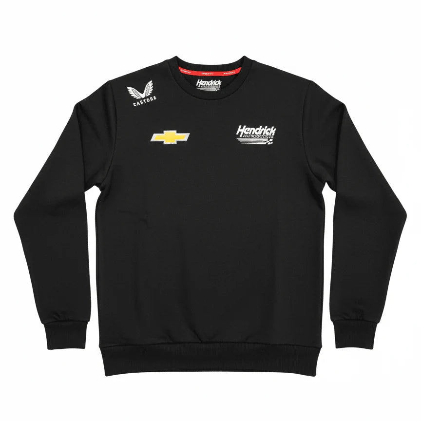 Nascar Hendrick Motorsport Team Brushback Crew Neck Sweatshirt - Black Sweatshirt Hendrick Motorsport 