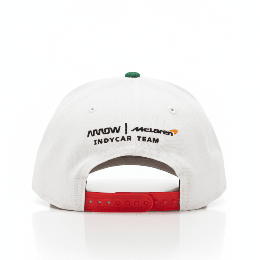 McLaren Racing Indy Pato O'Ward SE Mexico New Era 9Forty Hat - White Hats McLaren Indy 