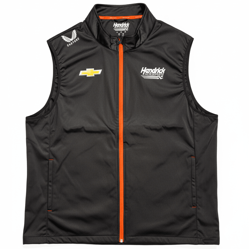 NASCAR Hendrick Motorsport Team Softshell Vest - Black Vest Hendrick Motorsport 