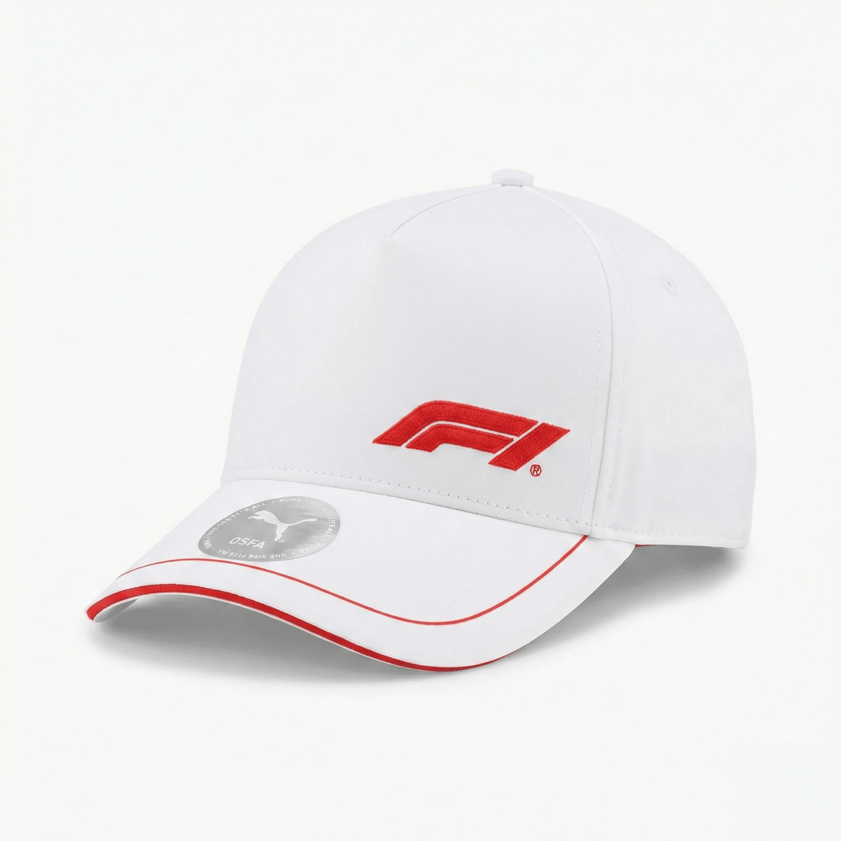Formula 1 Tech Collection F1 Logo Baseball Hat- Black/Red/White Hats Formula 1 White 