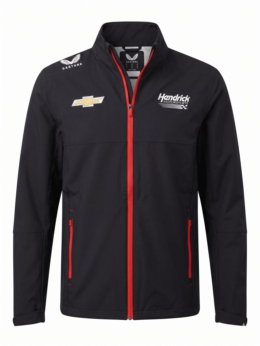 Nascar Hendrick Motorsport Team Rain Jacket - Caviar Black Jackets Hendrick Motorsport 
