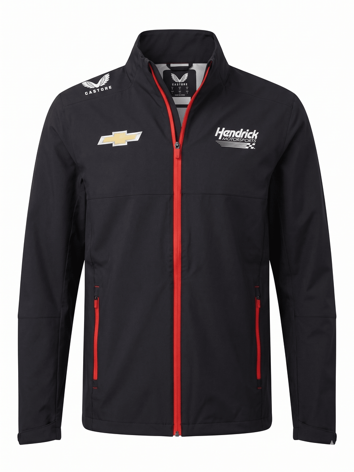 Nascar Hendrick Motorsport Team Rain Jacket - Caviar Black Jackets Hendrick Motorsport 