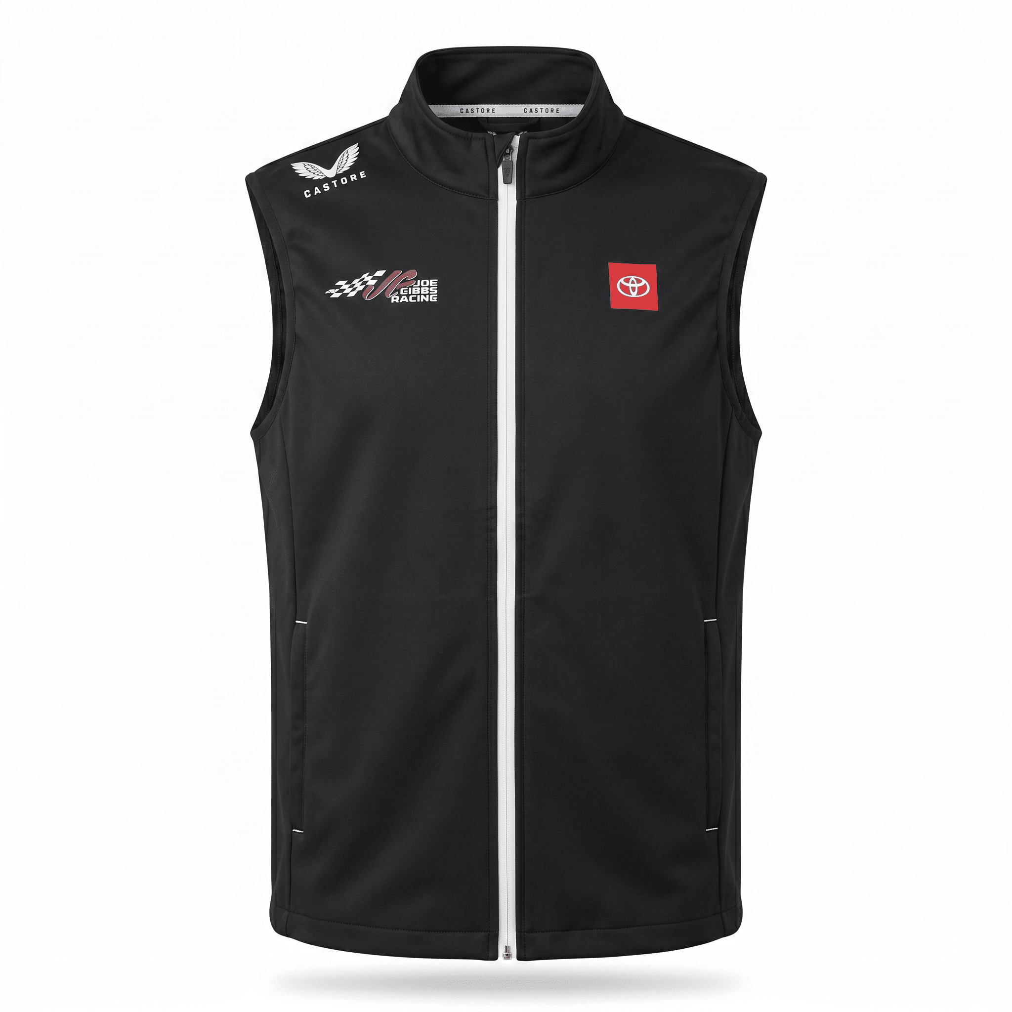 Joe Gibbs Racing Men's Team Vest - Caviar Black Vest Joe Gibbs Racing 
