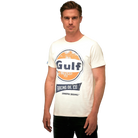 GrandPrix Originals Men's Gulf Vintage Racing Oil T-Shirt - Gulf Blue/Cream T-shirts GrandPrix Originals USA 